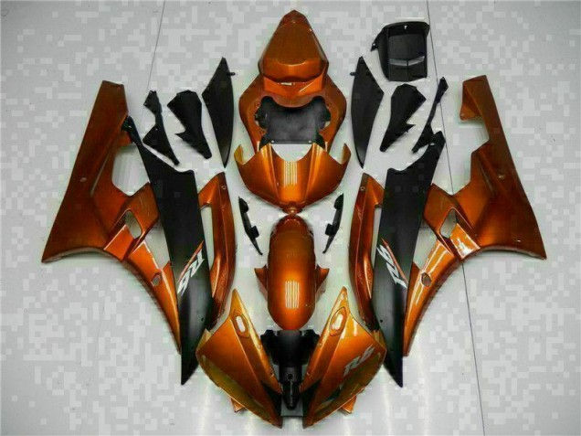 2006-2007 Orange Yamaha YZF R6 Motorbike Fairing Kits UK