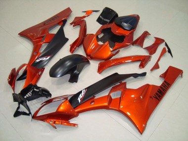 2006-2007 Orange Matte Black Yamaha YZF R6 Motorcycle Replacement Fairings UK