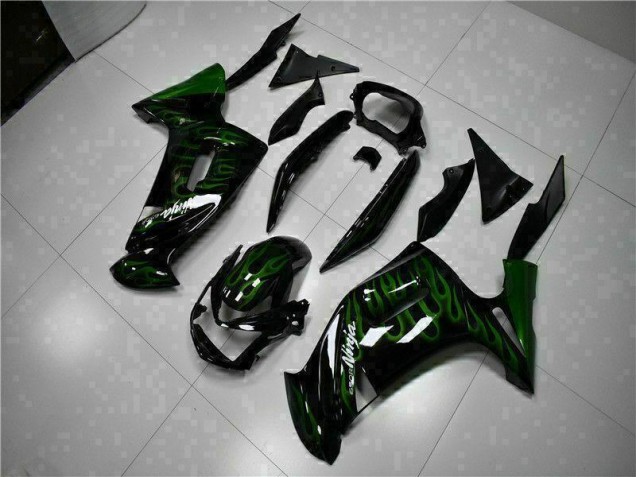 2006-2008 Green Flame Kawasaki EX650 Motorcycle Fairing Kits UK