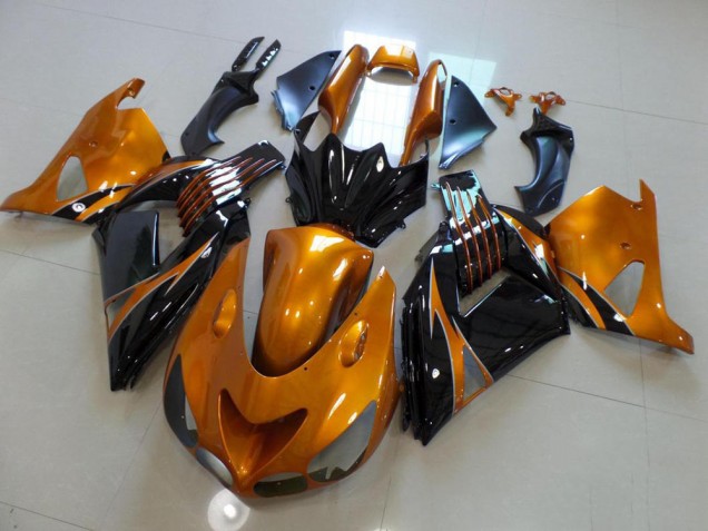 2006-2011 Brown and Black No Sticker Kawasaki ZX14R ZZR1400 Motorcycle Fairing Kits UK