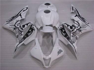 2007-2008 Black White Honda CBR600RR Replacement Motorcycle Fairings UK