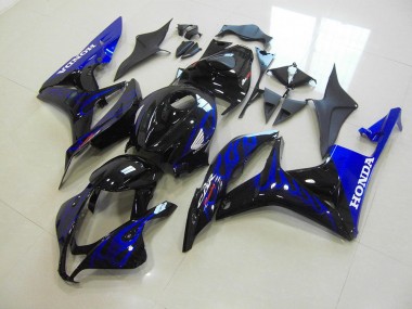 2007-2008 Black Blue Flame Honda CBR600RR Motorbike Fairings UK