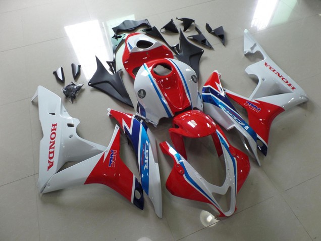 2007-2008 White Red Blue HRC Honda CBR600RR Bike Fairing Kit UK