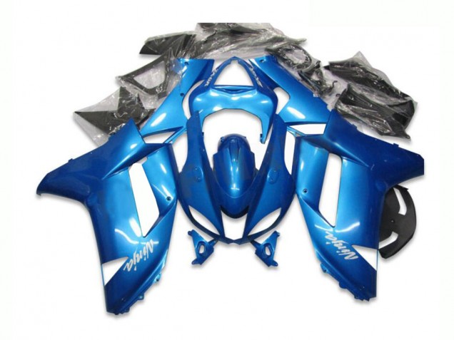 2007-2008 Blue Kawasaki ZX6R Bike Fairing Kit UK