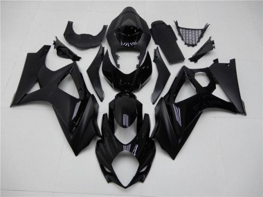 2007-2008 Glossy Matte Black Suzuki GSXR 1000 K7 Replacement Fairings UK