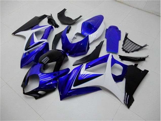 2007-2008 Blue White Black Suzuki GSXR 1000 K7 Motorcylce Fairings UK