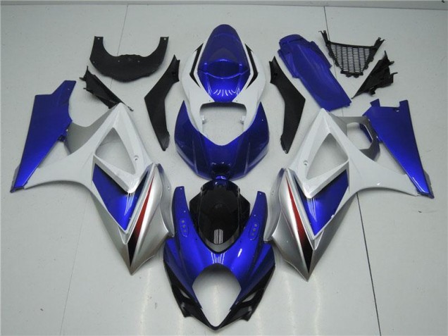 2007-2008 Blue White Suzuki GSXR 1000 K7 Motorcycle Fairings UK