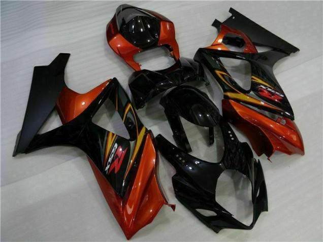 2007-2008 Black Suzuki GSXR 1000 K7 Motorcycle Fairing Kit UK