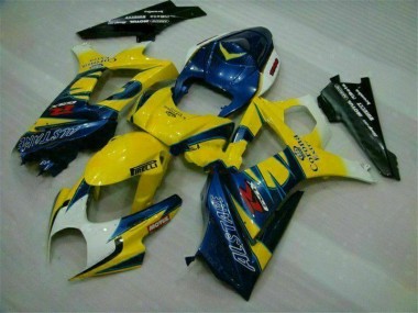 2007-2008 Yellow Suzuki GSXR 1000 K7 Motorbike Fairing Kits UK