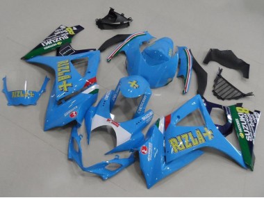 2007-2008 Light Blue Rizla Suzuki GSXR 1000 K7 Motorcycle Fairings Kit UK