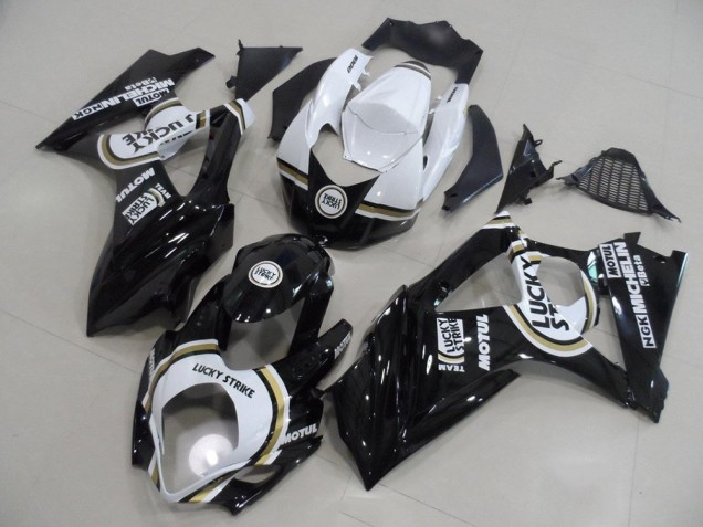 2007-2008 Black Lucky Strike Suzuki GSXR 1000 K7 Bike Fairings UK