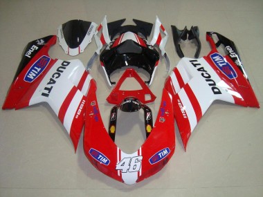 2007-2014 Red White 46 Ducati 848 1098 1198 Motorcycle Bodywork UK