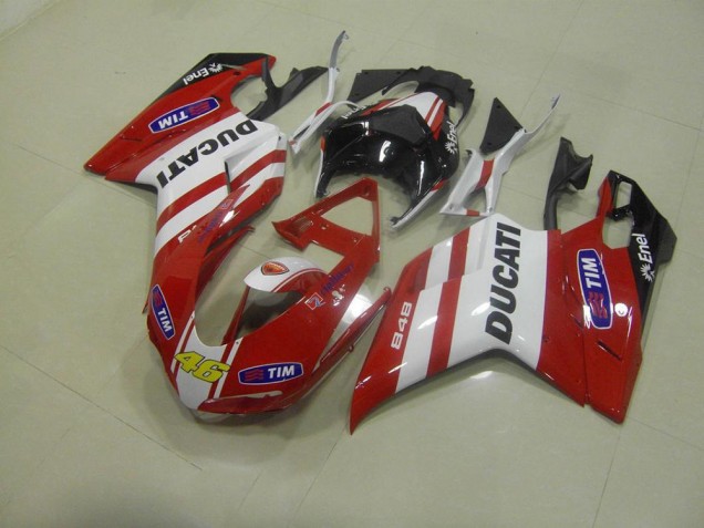 2007-2014 Red 46 Ducati 848 1098 1198 Motorcycle Fairings UK