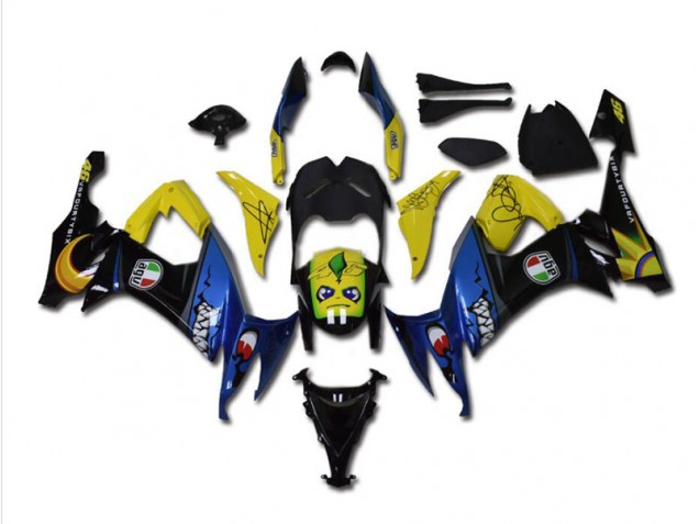 2008-2010 Blue Shark Kawasaki ZX10R Bike Fairings UK