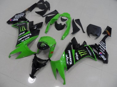 2008-2010 Green and Black Monster Kawasaki ZX10R Motorbike Fairing UK