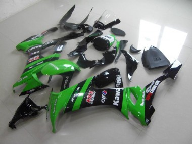 2008-2010 Green Black Kick Kawasaki ZX10R Replacement Motorcycle Fairings UK