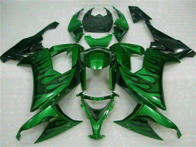 2008-2010 Green Flame Kawasaki ZX10R Bike Fairings UK