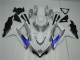 2008-2010 White Silver Blue Suzuki GSXR 600/750 Motorcycle Fairings Kit UK