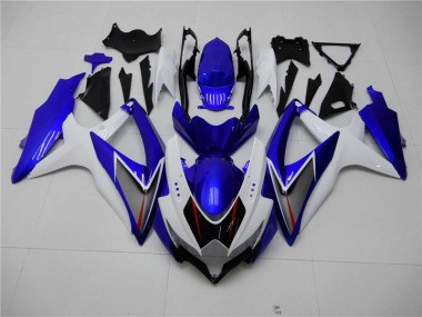 2008-2010 White Blue Suzuki GSXR 600/750 Motorbike Fairings UK