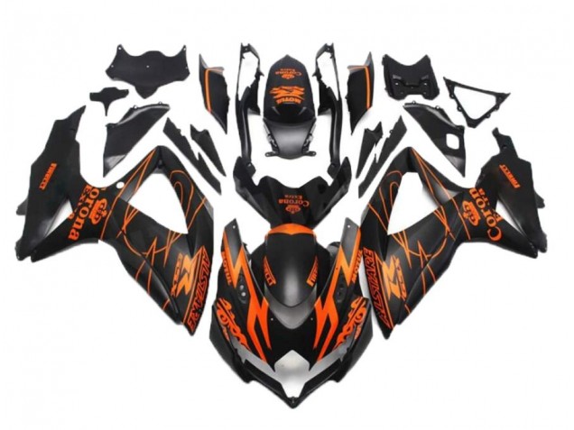 2008-2010 Black Orange Suzuki GSXR 600/750 Bike Fairings UK