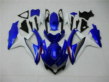 2008-2010 Blue White Suzuki GSXR 600/750 Motorcycle Fairing Kit UK