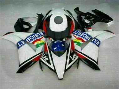 2008-2011 White Blue Red Eurobet Lee Honda CBR1000RR Motorcycle Fairing Kit UK