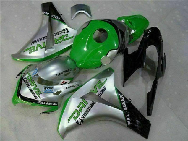 2008-2011 Green Silver Honda CBR1000RR Moto Fairings UK