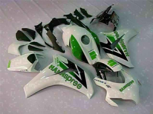 2008-2011 Green White Honda CBR1000RR Motorcycle Fairings Kit UK