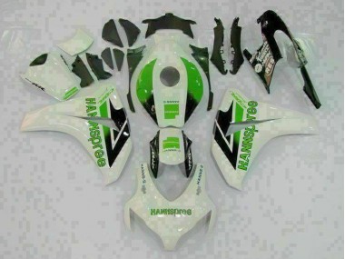 2008-2011 Green White Honda CBR1000RR Motorcycle Fairings Kit UK