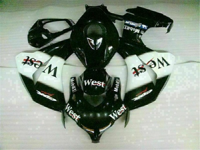 2008-2011 White Black West Honda CBR1000RR Motorbike Fairing Kits & Plastics UK