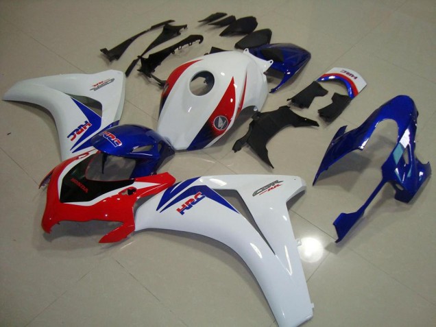 2008-2011 White Blue Red HRC Honda CBR1000RR Motorcycle Fairings Kit UK