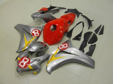 2008-2011 Silver Red 8 Honda CBR1000RR Motorbike Fairings UK