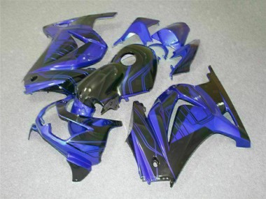 2008-2012 Black Blue Kawasaki EX250 Bike Fairing Kit UK