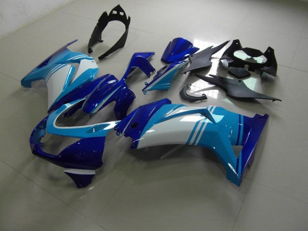 2008-2012 Light and Dark Blue Kawasaki ZX250R Bike Fairing Kit UK