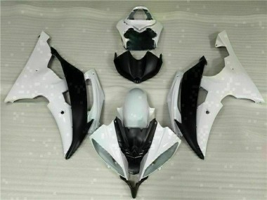 2008-2016 White Black Yamaha YZF R6 Motorcycle Fairings Kit UK