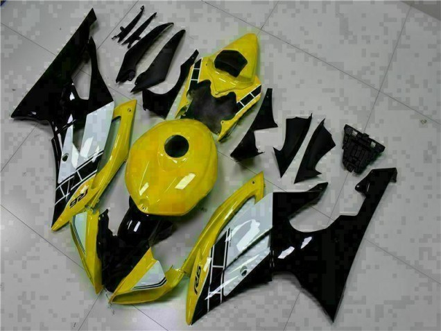 2008-2016 Yellow Black Yamaha YZF R6 Motorcycle Fairings Kits UK