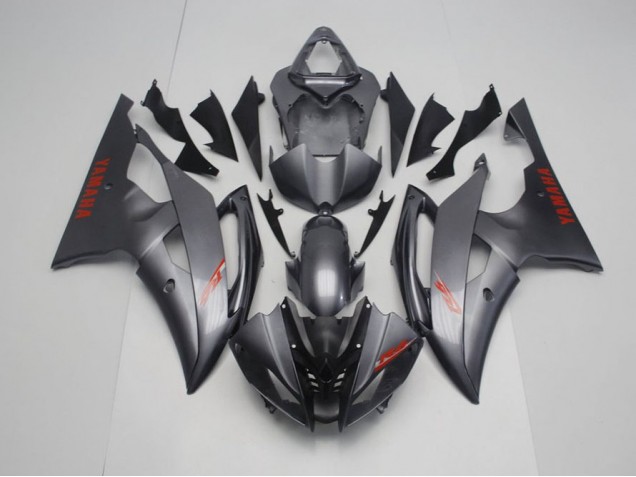 2008-2016 Matte Black Grey Yamaha YZF R6 Motorcycle Fairings Kit UK