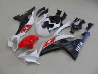 2008-2016 White and Matte Black Yamaha YZF R6 Moto Fairings UK