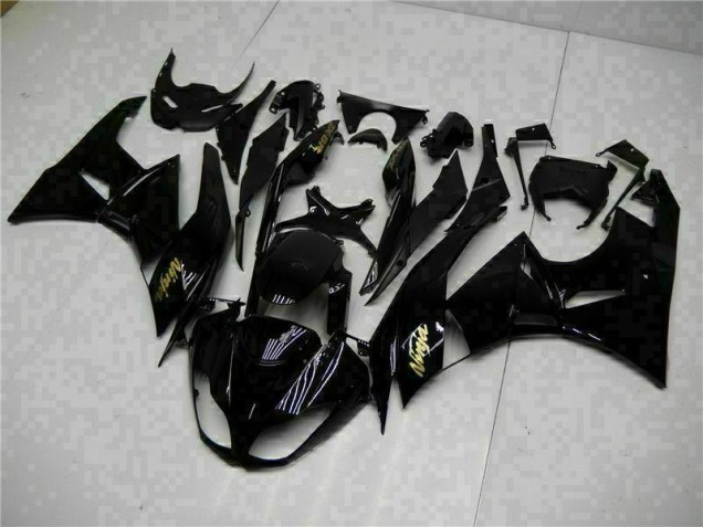 2009-2012 Black Gold Ninja Kawasaki ZX6R Motorcycle Replacement Fairings UK