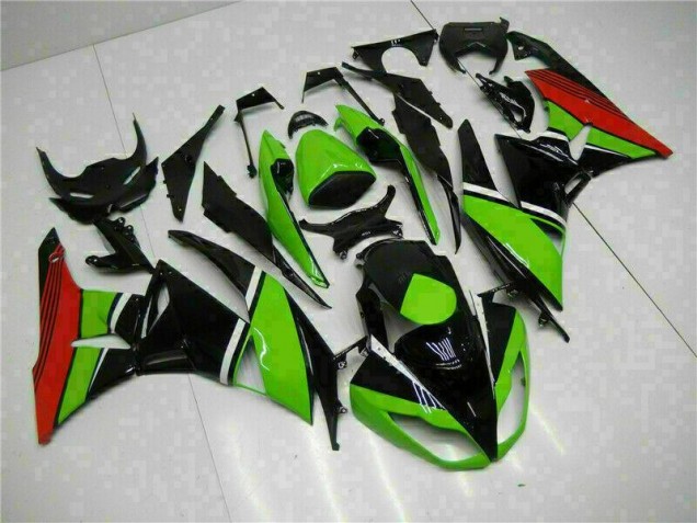 2009-2012 Black Green Red Kawasaki ZX6R Bike Fairing Kit UK