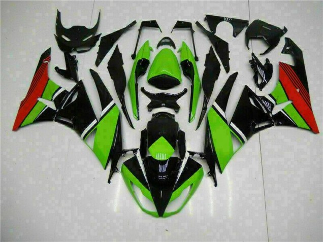 2009-2012 Black Green Red Kawasaki ZX6R Bike Fairing Kit UK