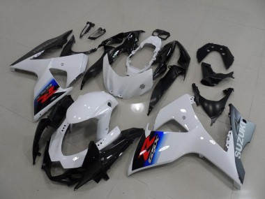 2009-2016 White Silver Suzuki GSXR 1000 K9 Motorcycle Fairing Kit UK