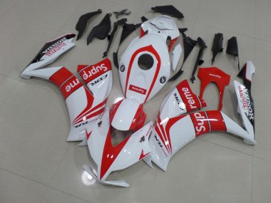 2012-2016 Red and White Supreme Honda CBR1000RR Motorbike Fairing UK