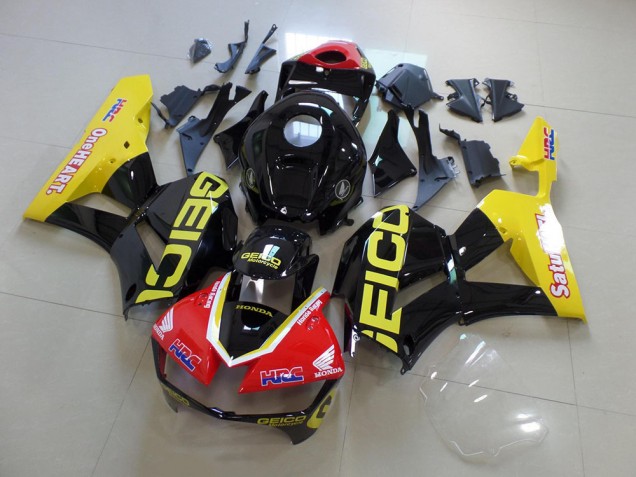 2013-2021 Yellow Black Geico Honda CBR600RR Motorcyle Fairings UK