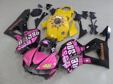 2013-2021 Yellow Pink Rossi Honda CBR600RR Motorbike Fairing UK