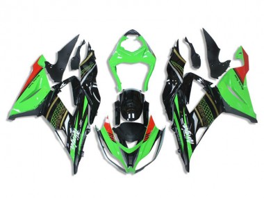 2013-2018 Green Black Kawasaki ZX6R Bike Fairing Kit UK