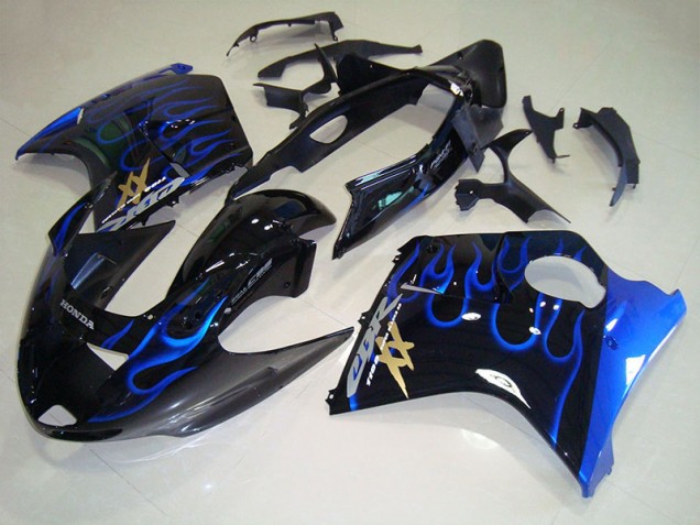 1996-2007 Black Blue Flame Honda CBR1100XX Blackbird Bike Fairing UK