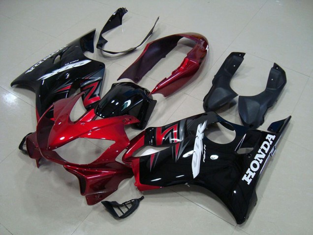 2004-2007 Black Red Honda CBR600 F4i Motorcycle Fairing Kit UK