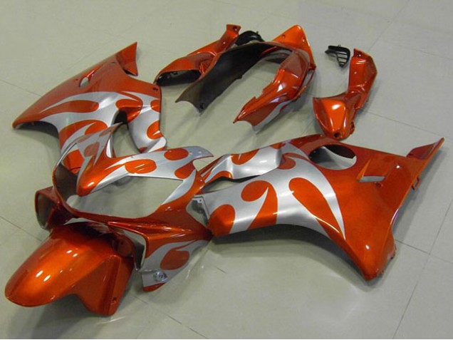 2004-2007 Orange Silver Honda CBR600 F4i Motor Bike Fairings UK