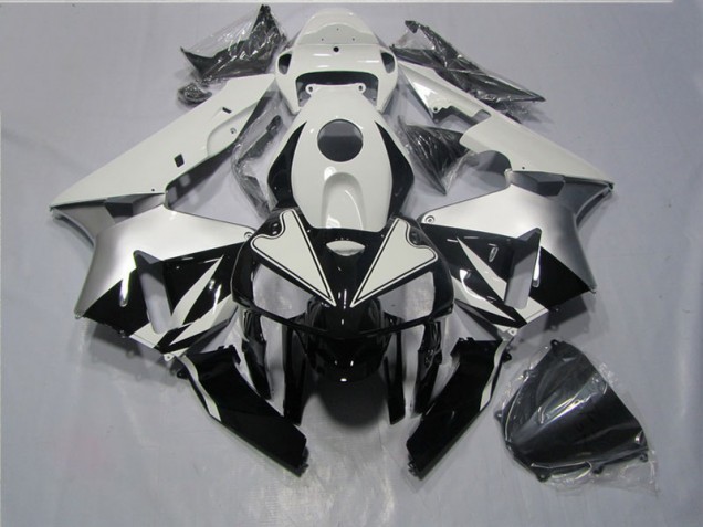 2005-2006 Black White Honda CBR600RR Motorcycle Fairings UK